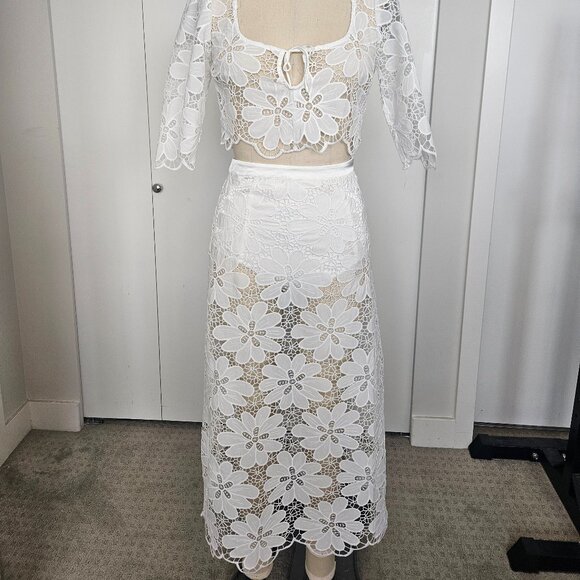 For Love & Lemons Malika Crop Top + Skirt - Picture 3 of 6